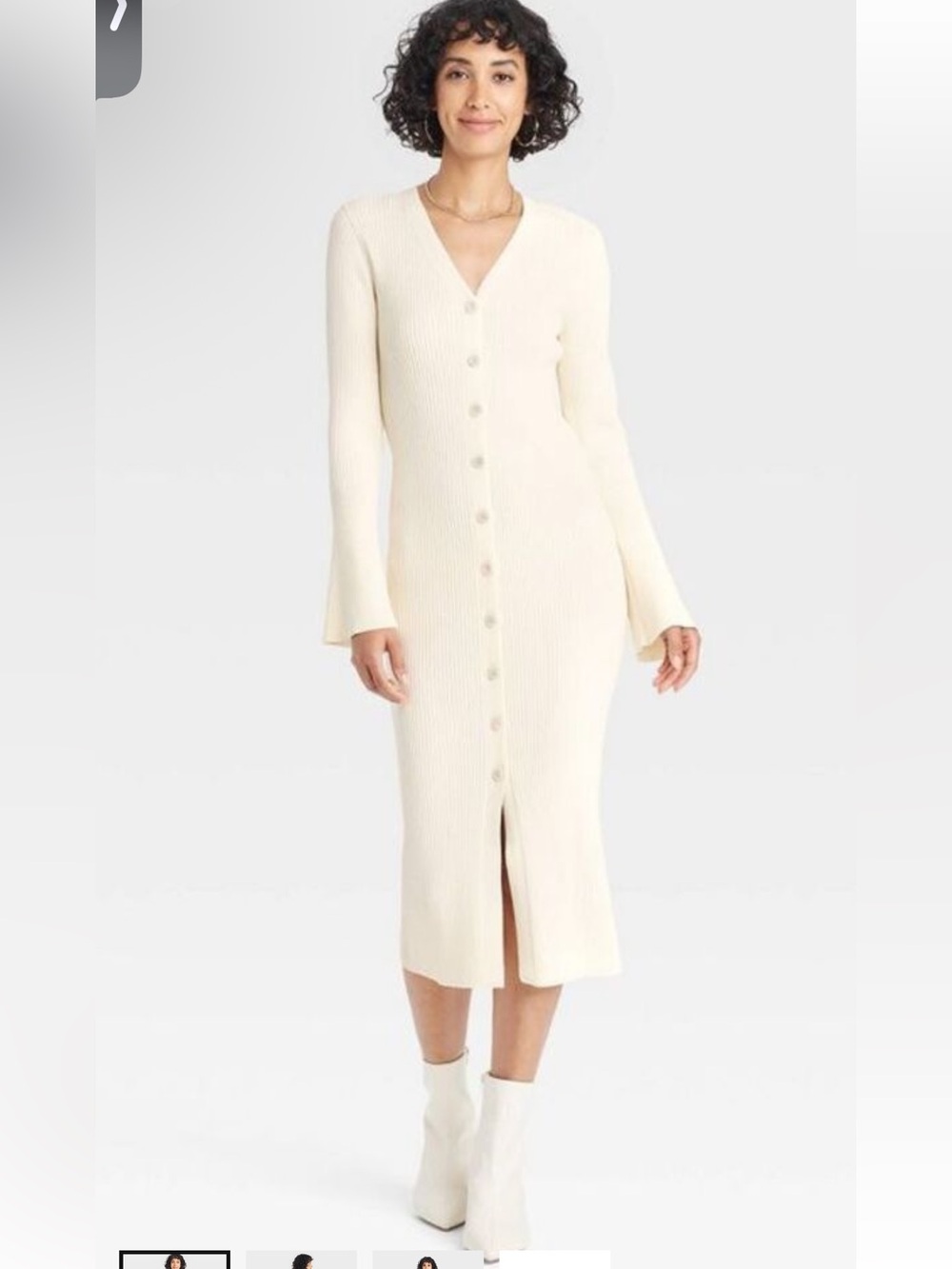 A new day long sleeve midi dress NWT